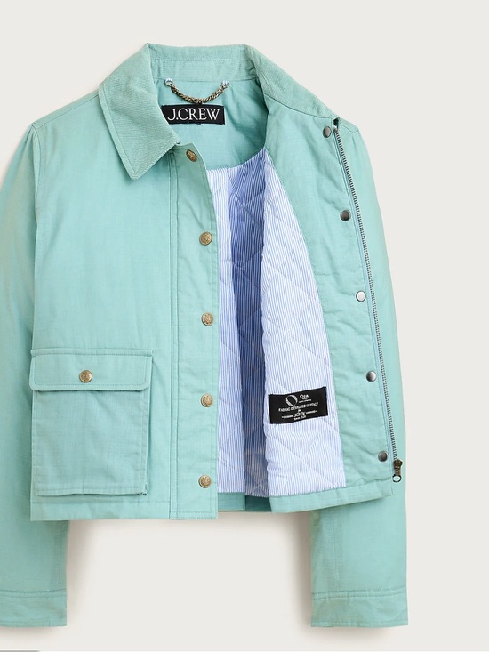 J. Crew Jackets & Blazers - J. Crew pale Green Cropped Utility Jacket XL NWT